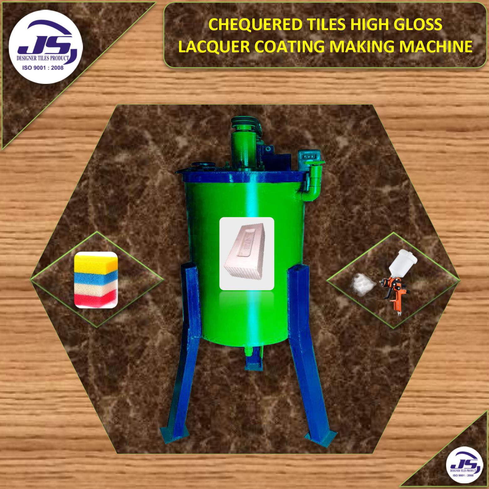 Chequered Tiles High Gloss Lacquer Coating Making Machine